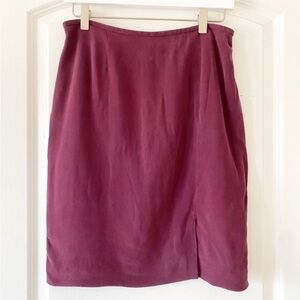 ANNE KLEIN Silk Purple Petite Skirt